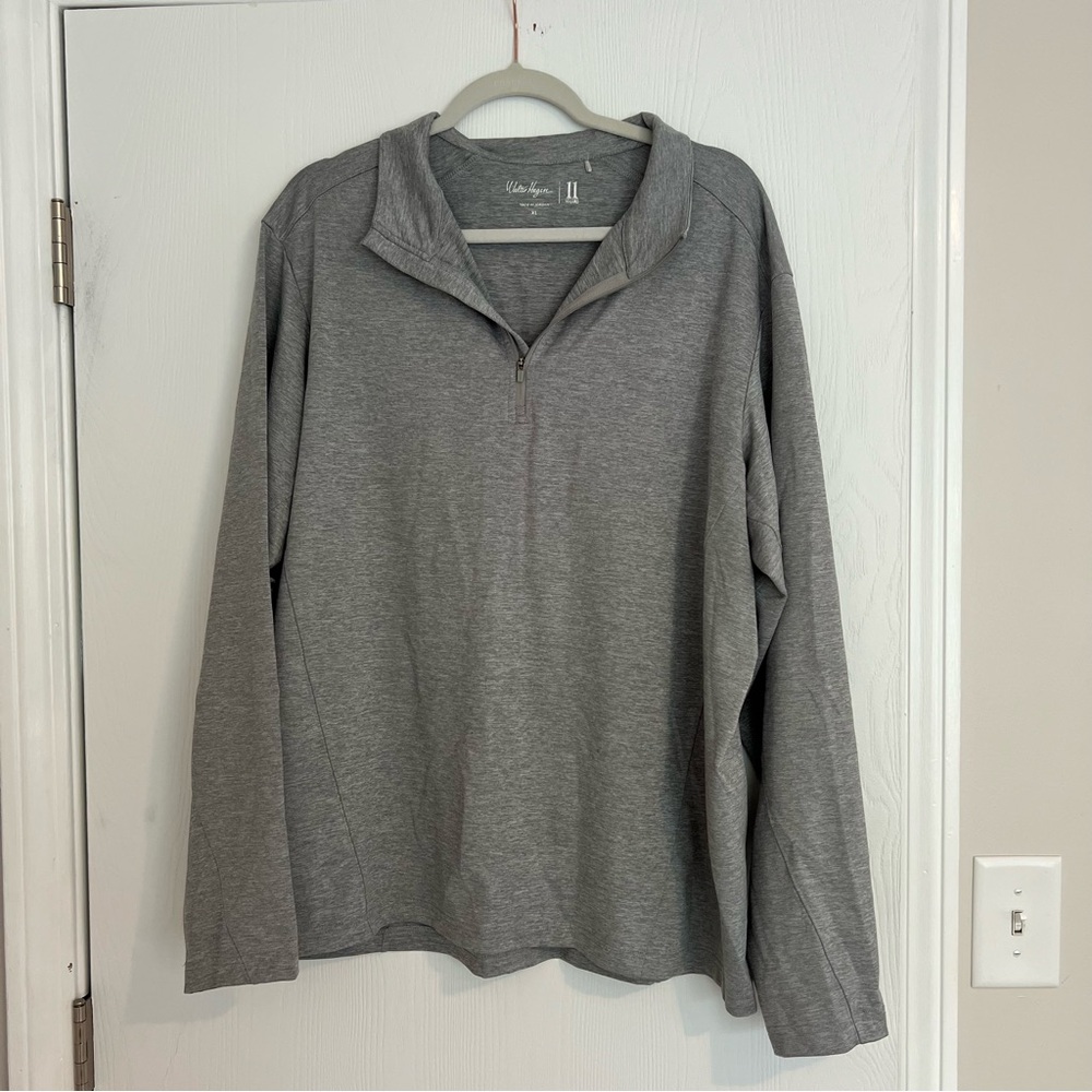 Walter Hagen 1/4 Zip Majors 11 Heather Gray Pullover